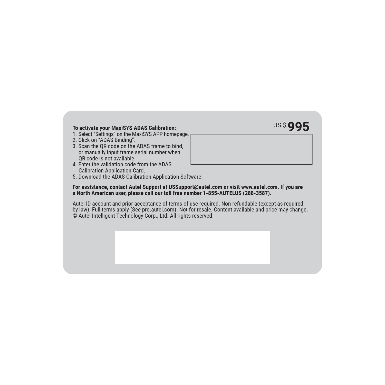 Autel ADAS Calibration Software Upgrade (ADASUPGRADE)