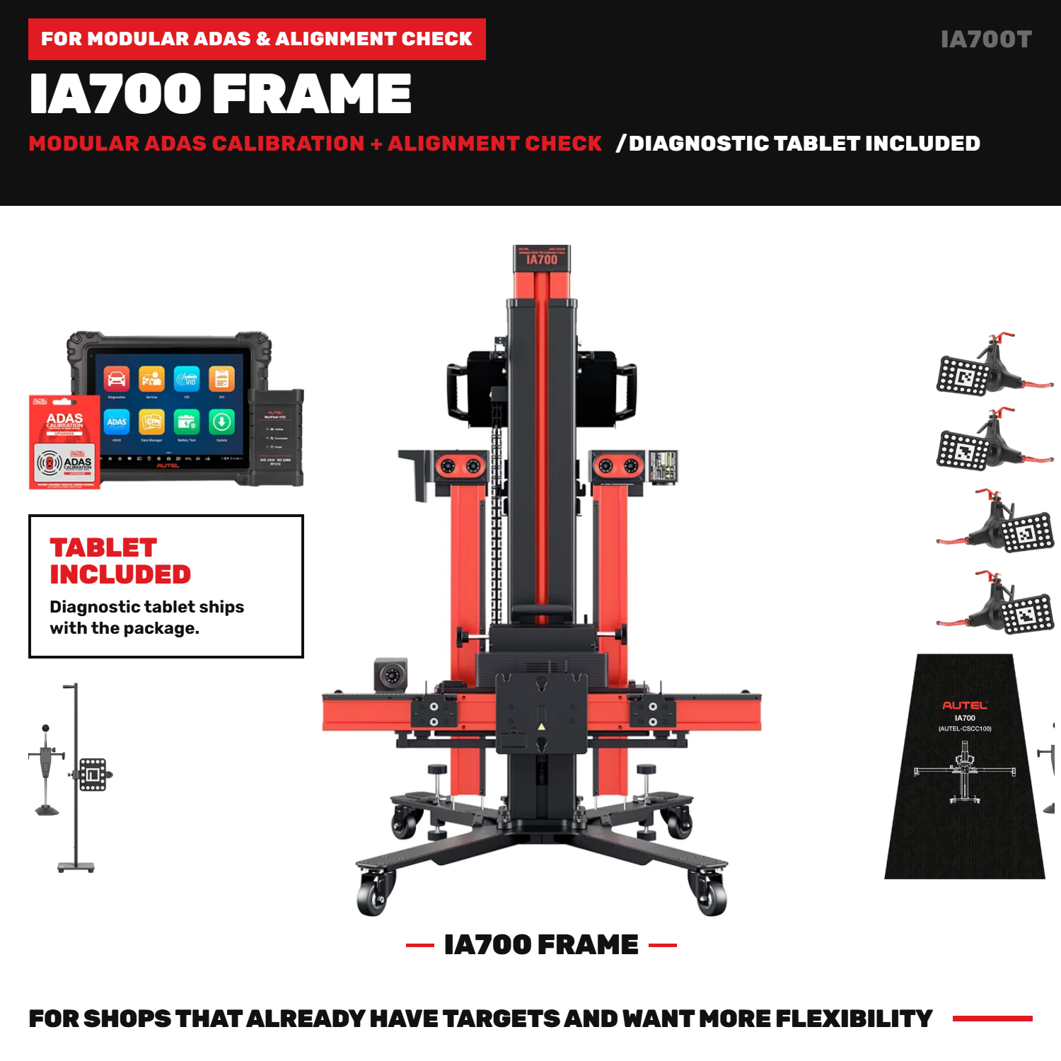 Autel IA700 Mobile ADAS Calibration Frame with MS909S2