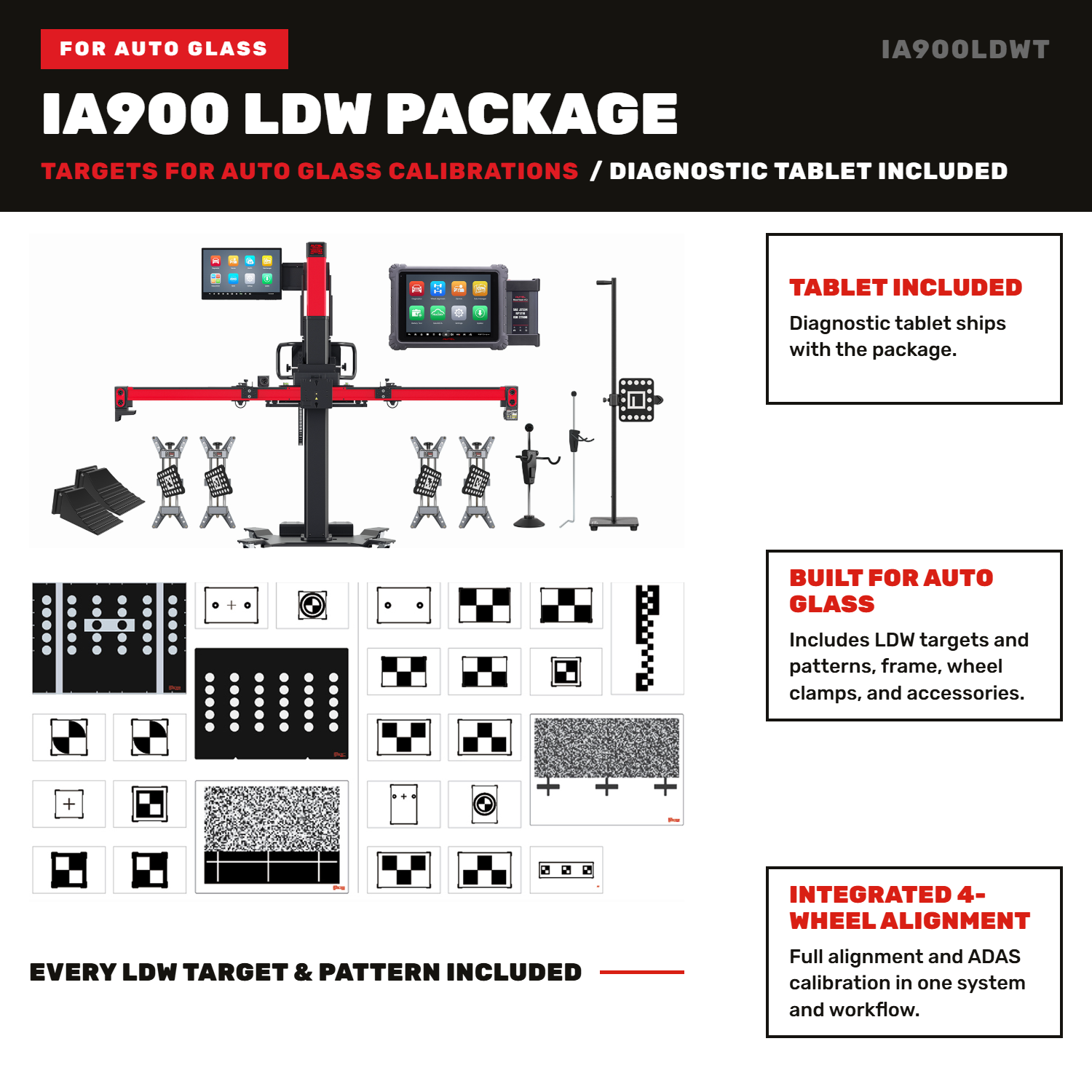 Autel IA900 LDW Calibration Package for Auto Glass with MaxiSYS Ultra (IA900LDWT)