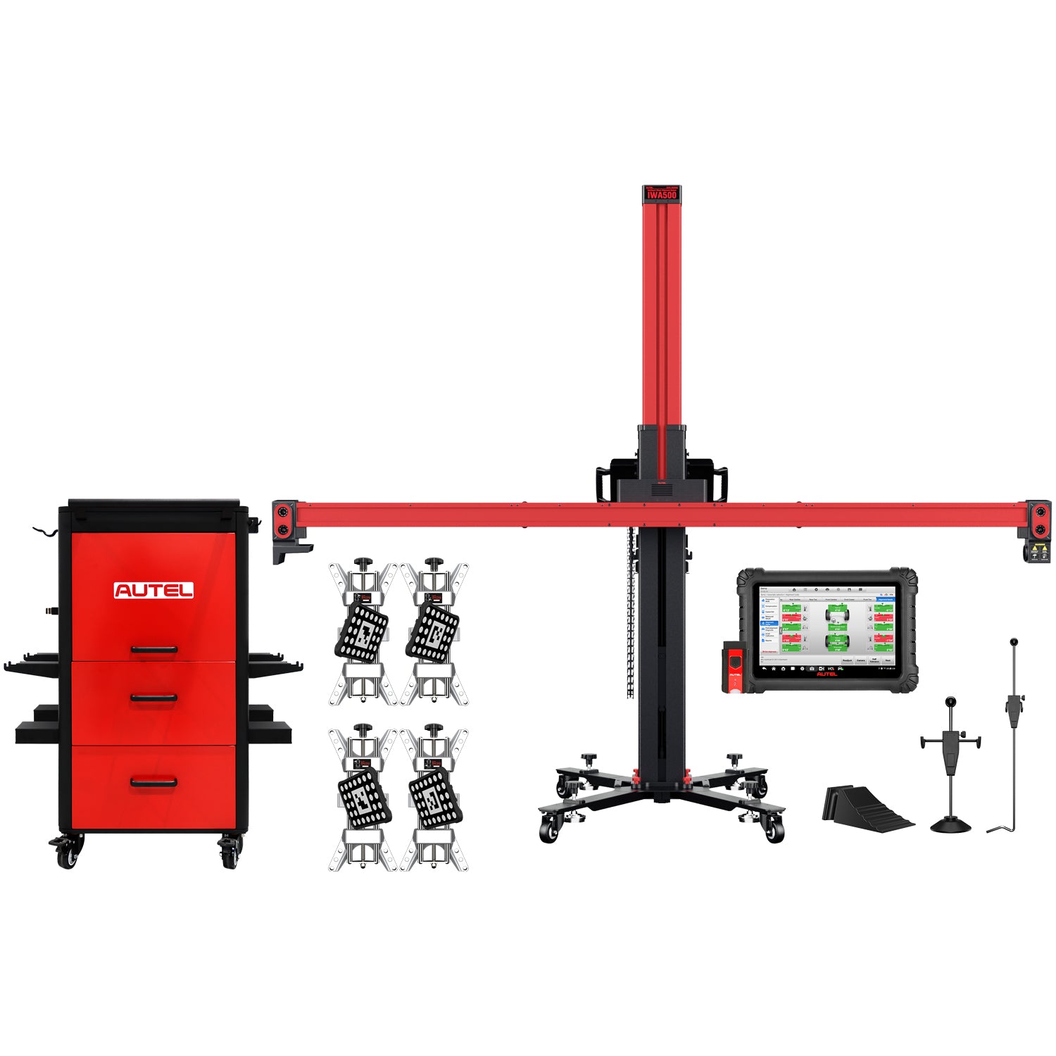 IWA500 Wheel Alignment System with Tablet and Storage Cabinet