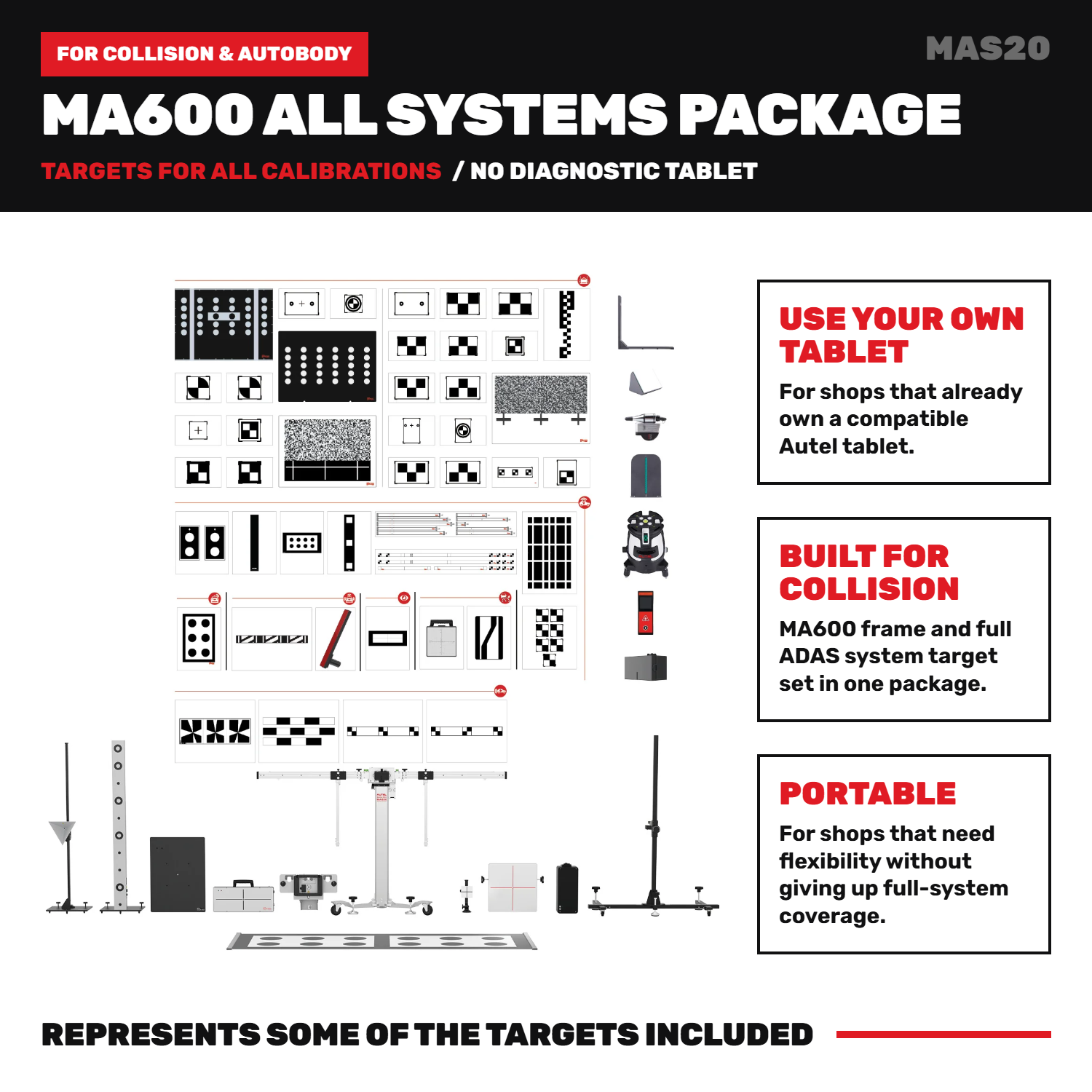 Autel MA600 All Systems ADAS Calibration Package, No Tablet (MAS20)