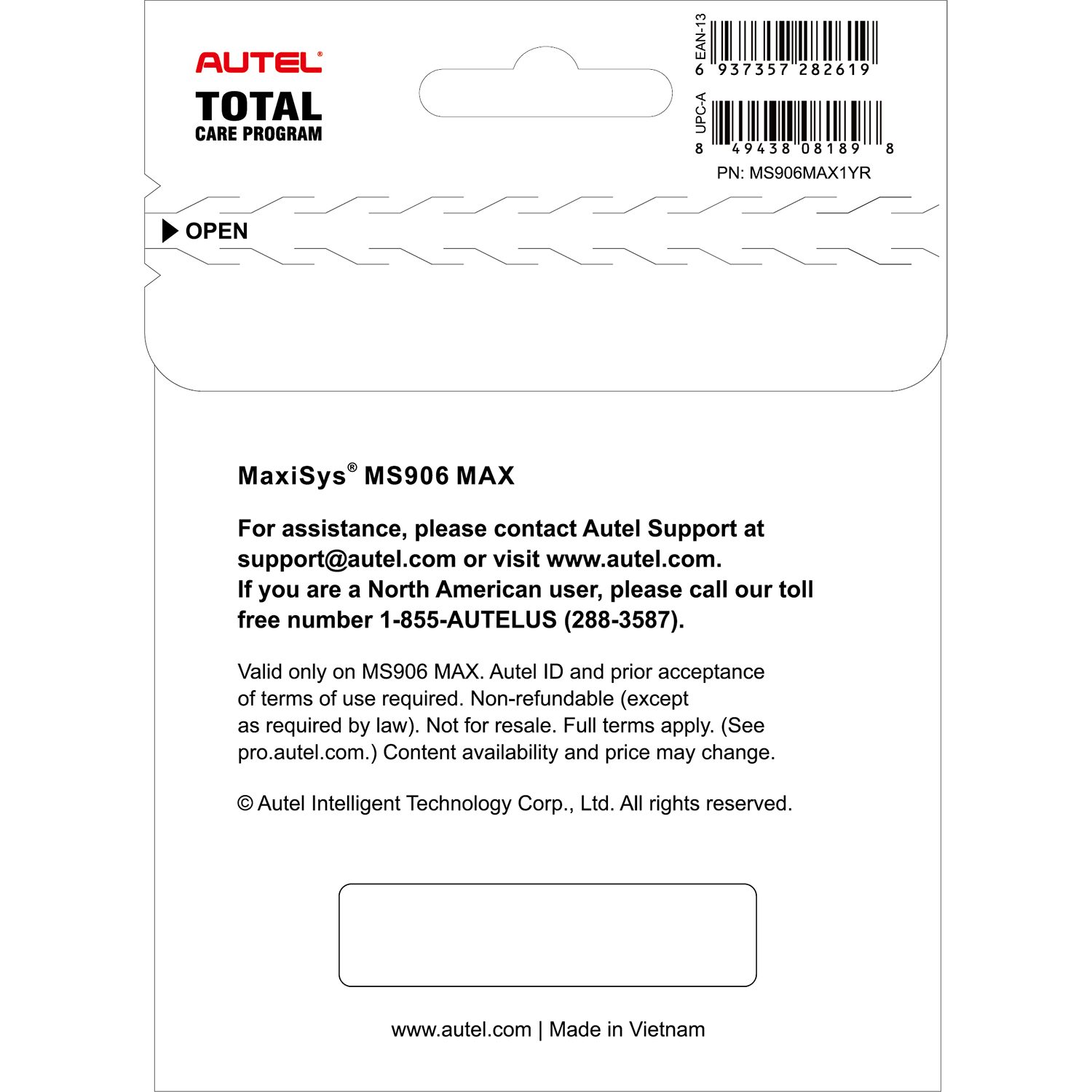 Total Care Program (TCP) Card MS906MAX1YR_2_BACK