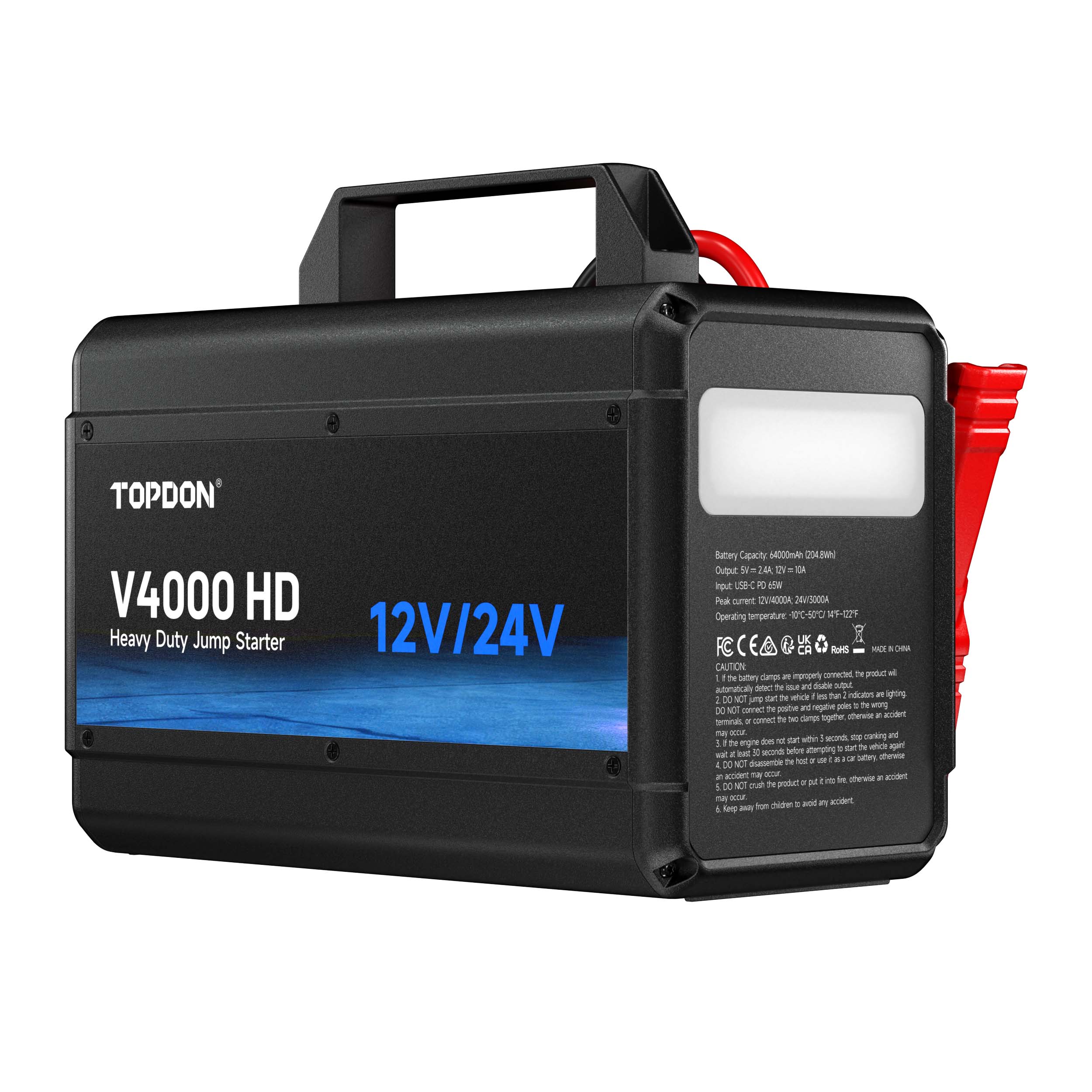 V4000 HD 12V/24V 4000A Jump Starter