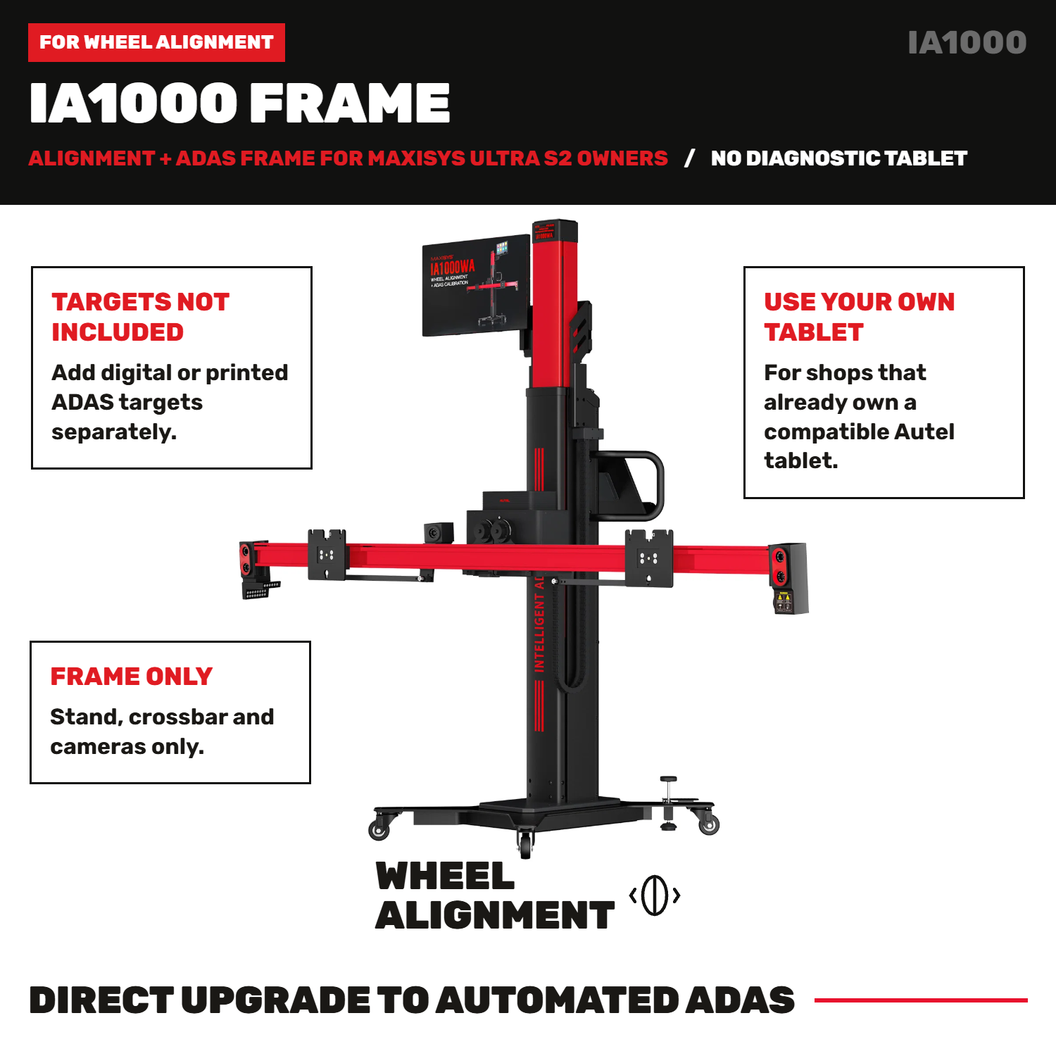 Autel IA1000 Automated Wheel Alignment and ADAS System Frame