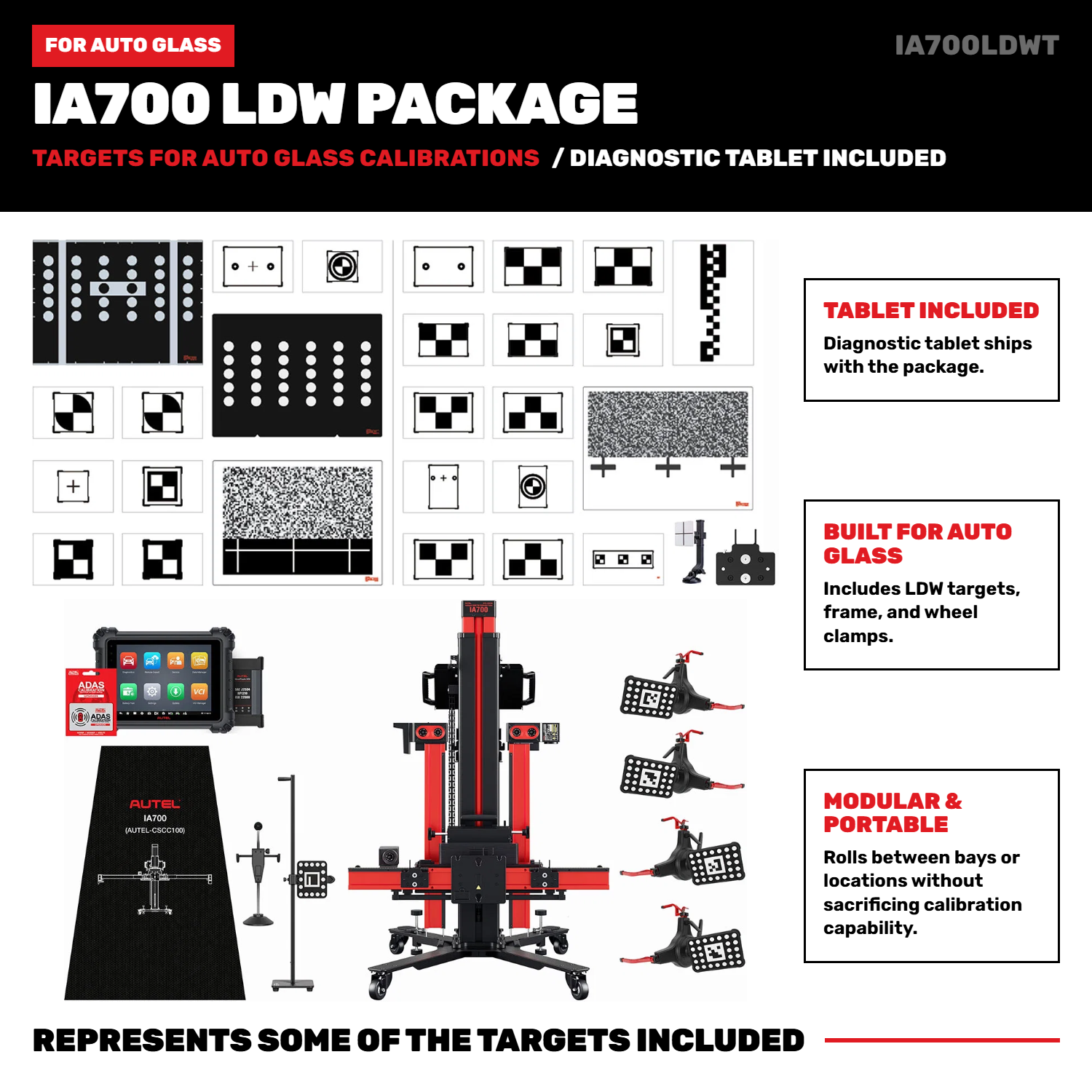 Autel IA700 LDW Calibration Package for Auto Glass with MS909S2