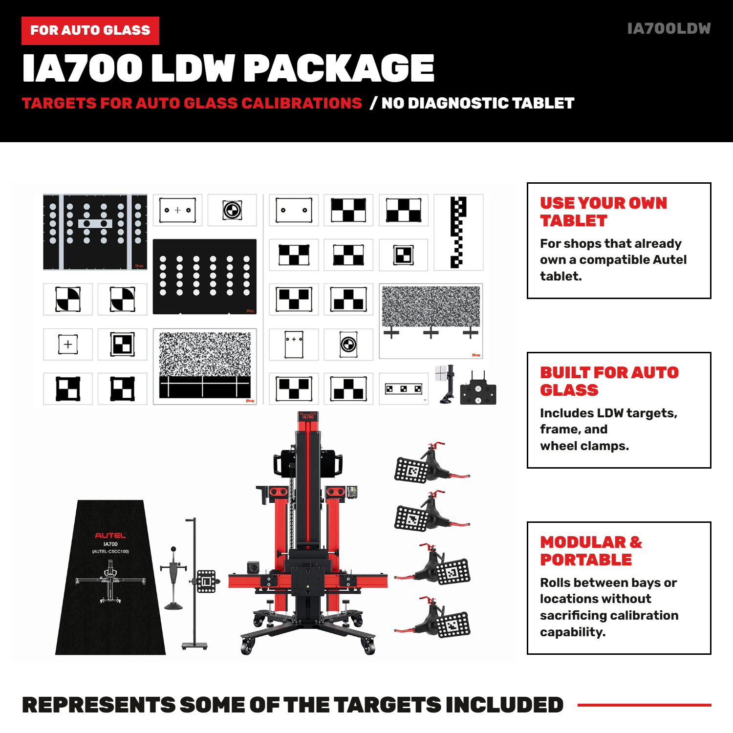 Autel IA700 LDW Calibration Package for Auto Glass, No Tablet