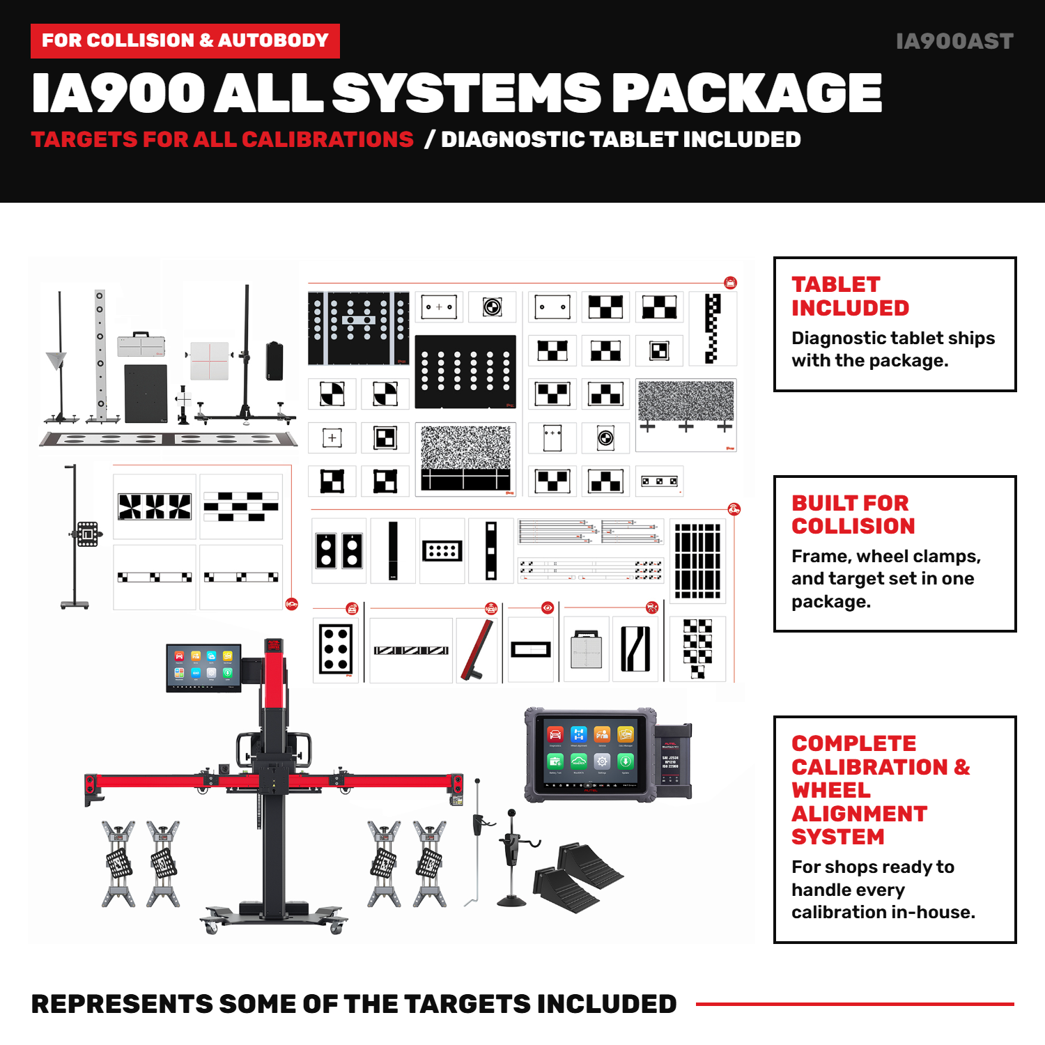 Autel IA900 All Systems ADAS Calibration and Wheel Alignment System with MaxiSYS Ultra (IA900AST)