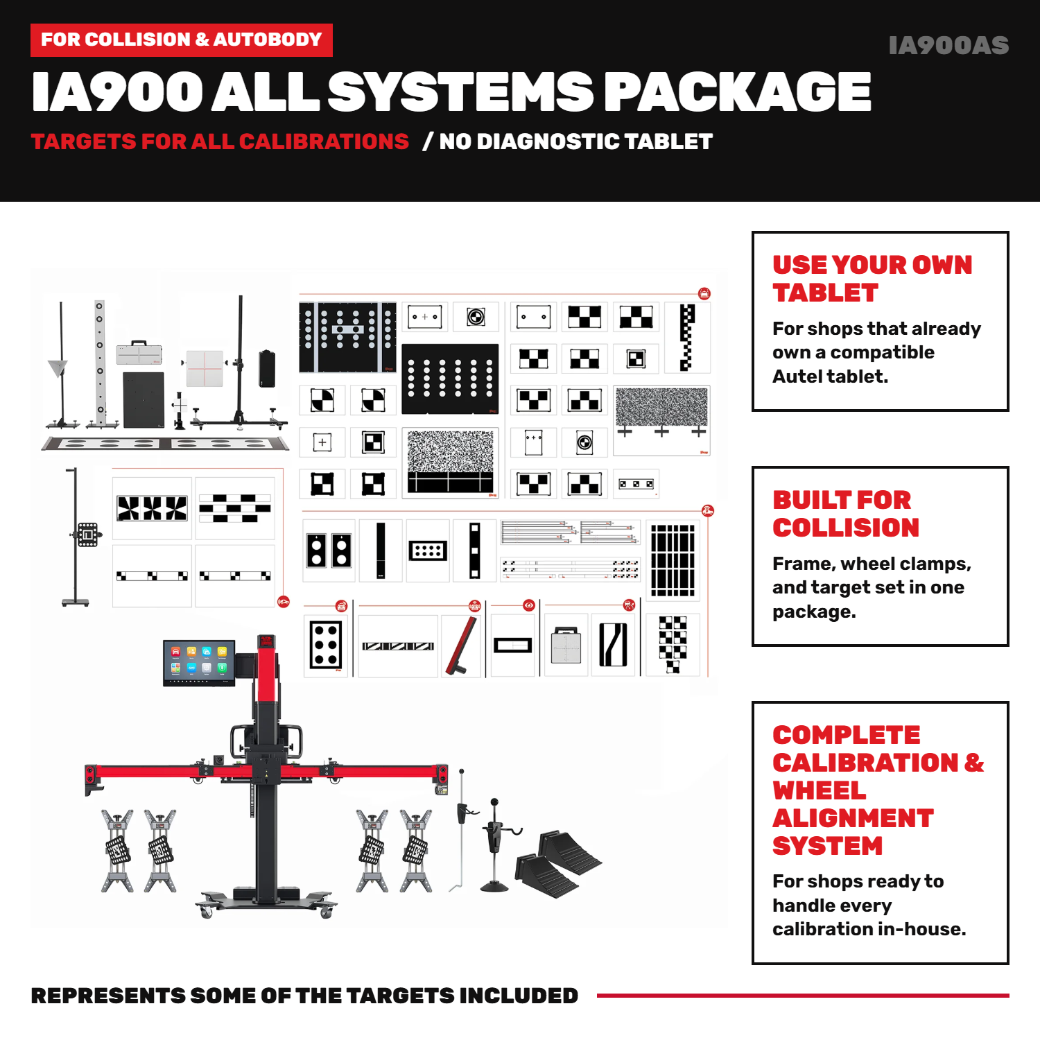 Autel IA900 All Systems ADAS Calibration and Wheel Alignment Package, No Tablet (IA900AS)