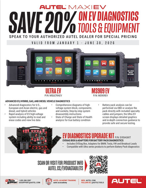Save 20% on EV diagnostics tools & equipment (Valid until June 30 2026)