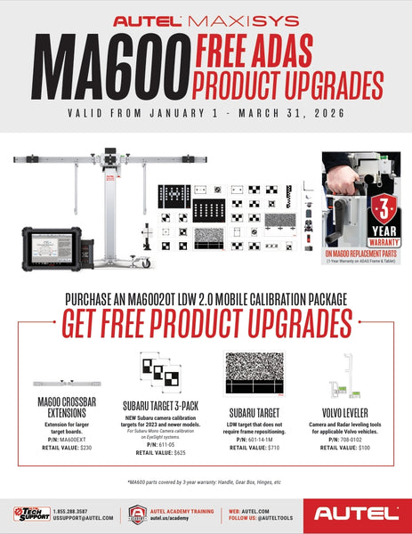 MA600 Free ADAS Product Upgrades (Valid Until March 31 2026)