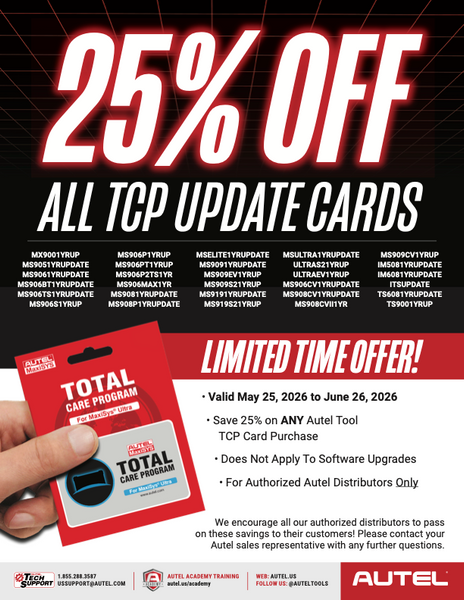 Save 25% on all TCP Update Cards (Valid until June 26, 2026)